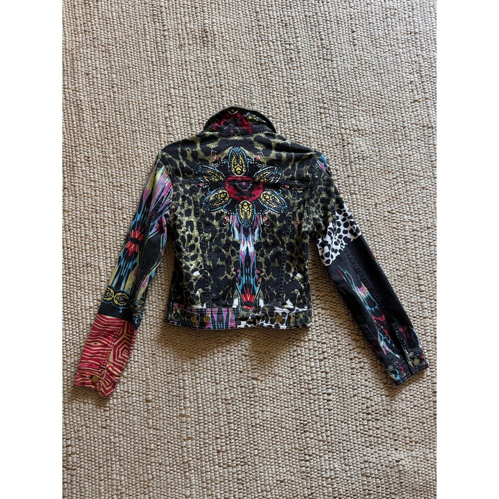Roberto Cavalli Vintage Y2K Archival Maximalist Jacket XS Made in Italy Cotton - Picture 7 of 9